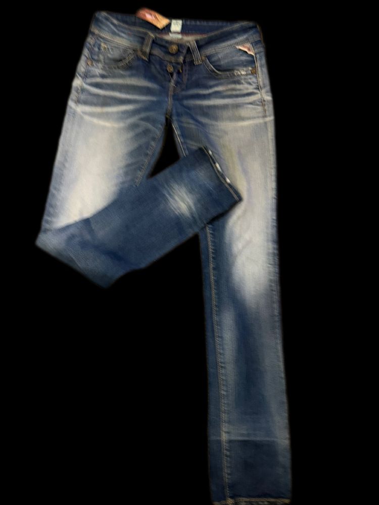 Replay Mid Rise Blue Jeans